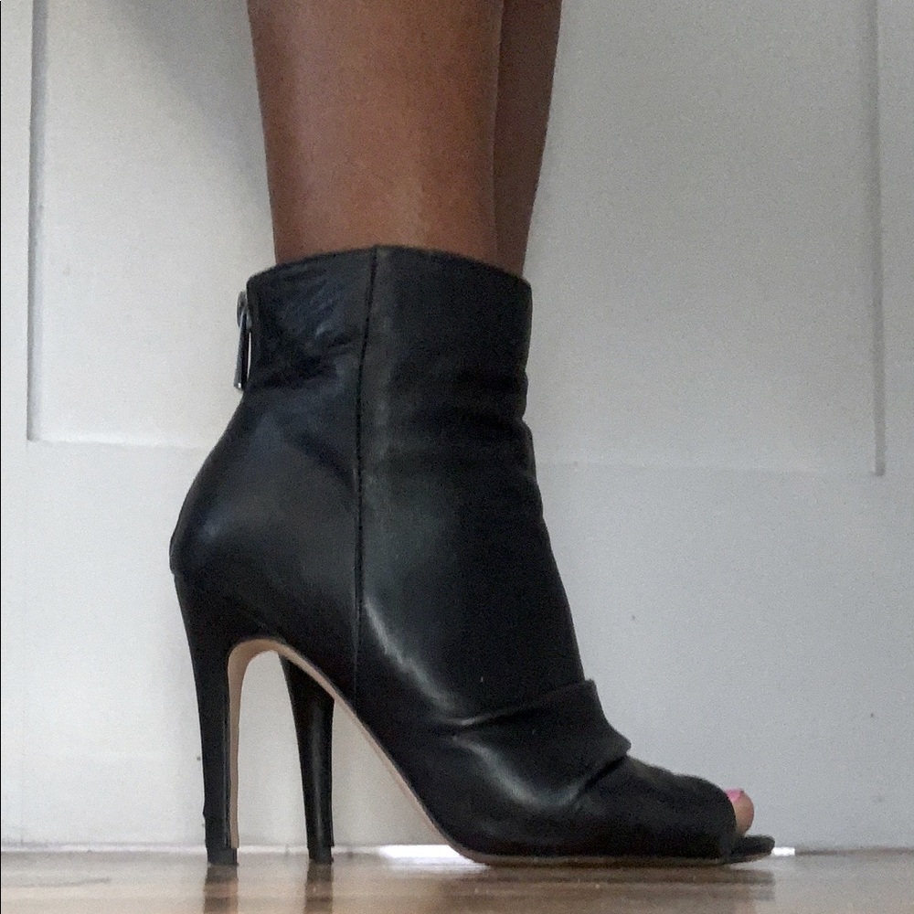 Black peep toe stiletto